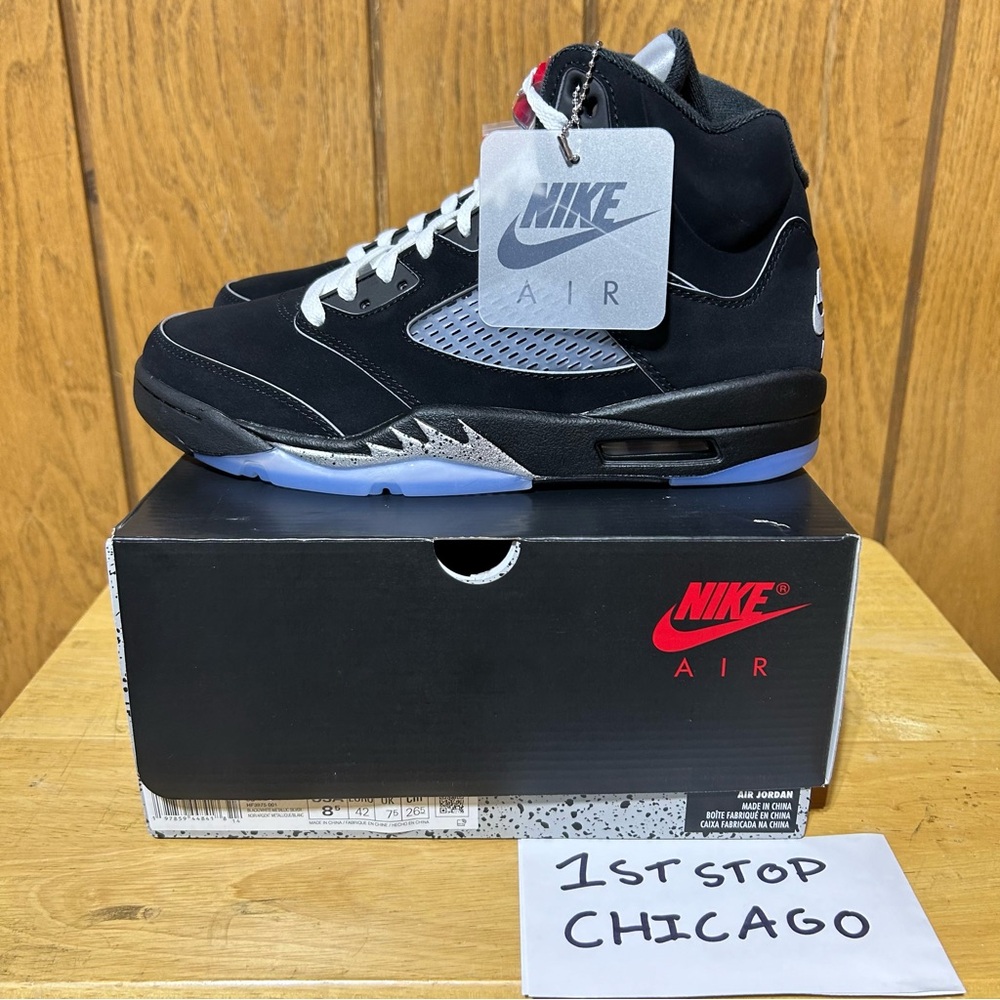 Air Jordan 5 Retro OG Black Metallic Reimagined HF3975-001 2025 Men’s 8.5 NEW - Picture 6 of 8